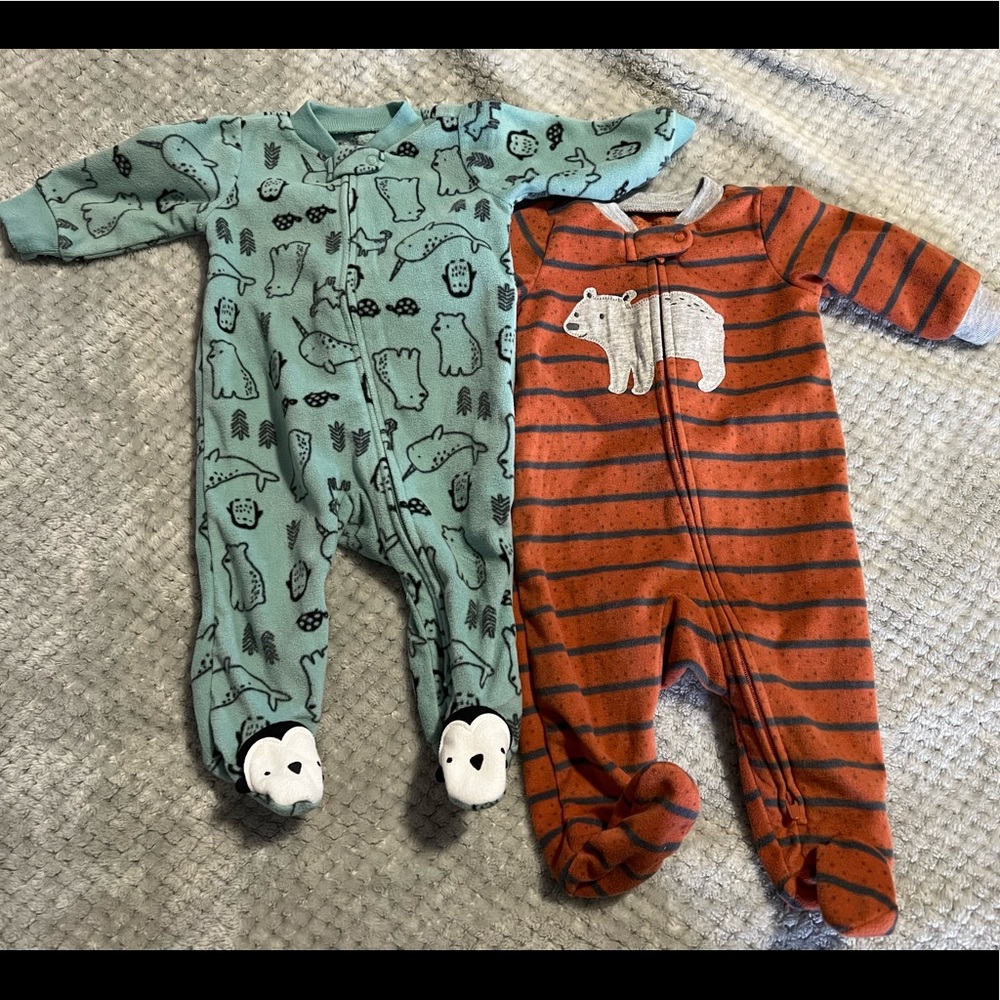Carter’s Fleece Sleepers (3m)
